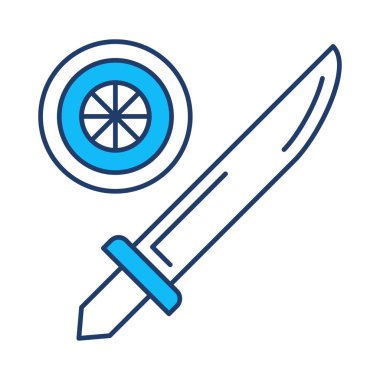 hedef düz simgesi beyaz arka plan, vektör, illüstrasyon izole bıçakla