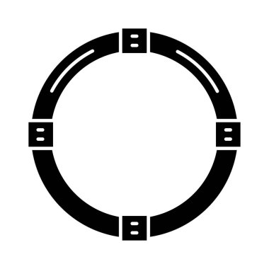 hayat tüp düz simgesi beyaz arka plan, vektör, illüstrasyon izole