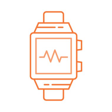 Kol saati darbeleri ile düz simgesi beyaz arka plan, vektör, illüstrasyon izole işareti 