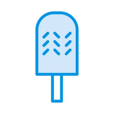 tatlı dondurma düz simgesi, vektör, illüstrasyon 
