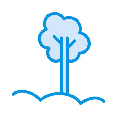 Ağaç Parkı düz simgesi, vektör, illüstrasyon 