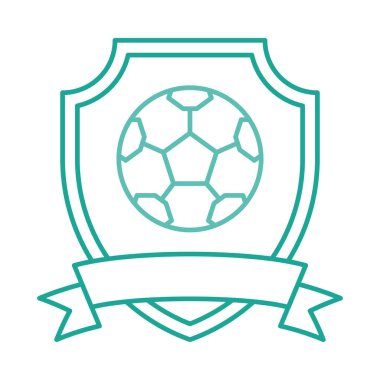 kalkan spor Ödülü düz simgesi beyaz arka plan, vektör, illüstrasyon izole