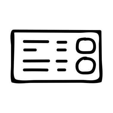 Bilet Tur düz simgesi, vektör, illüstrasyon, seyahat konsepti için 