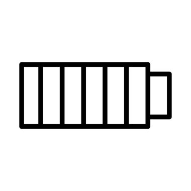 Pil şarj düz simgesi, vektör, illüstrasyon  