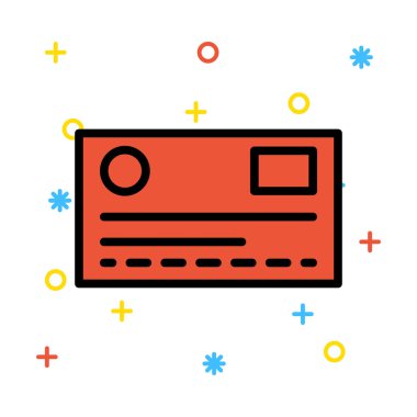 Renk web simgesi. Vektör çizim