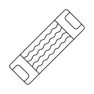 egzersiz band düz simgesi beyaz arka plan, vektör, illüstrasyon izole