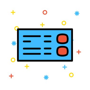 Renk web simgesi. Vektör çizim