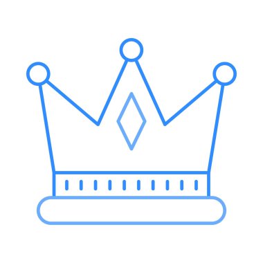 taç düz simgesi beyaz arka plan, vektör, illüstrasyon izole