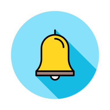 alarm zili tebliğ düz kutsal kişilerin resmi, vektör, illüstrasyon  