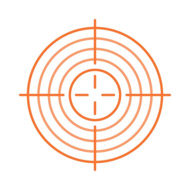 Dart tahtası düz simgesi beyaz arka plan, vektör, illüstrasyon izole