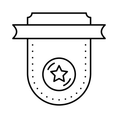 Beyaz arka plan, vektör, illüstrasyon izole yıldız düz simgesi ile afiş Ödülü