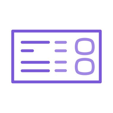 Bilet Tur düz simgesi, vektör, illüstrasyon, seyahat konsepti için 