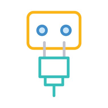 soket eklentisi uyarlamak düz kutsal kişilerin resmi, vektör, illüstrasyon  