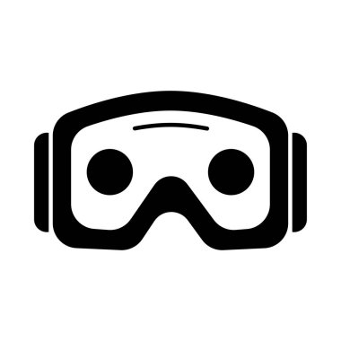 kar maskesi düz simgesi, vektör, illüstrasyon