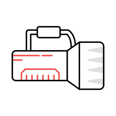 el feneri düz simgesi beyaz arka plan, vektör, illüstrasyon izole