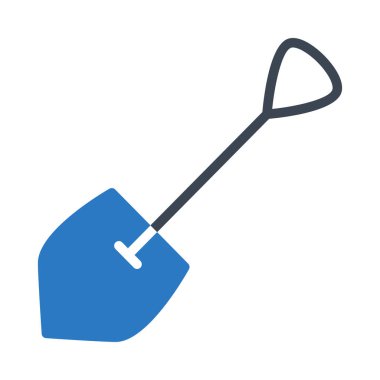 kürek düz simgesi, vektör, illüstrasyon