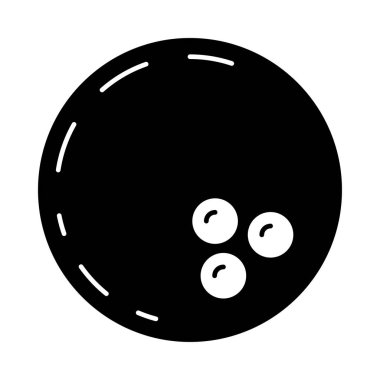 bowling topu düz simgesi beyaz arka plan, vektör, illüstrasyon izole