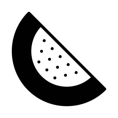 karpuz düz simgesi, vektör, illüstrasyon