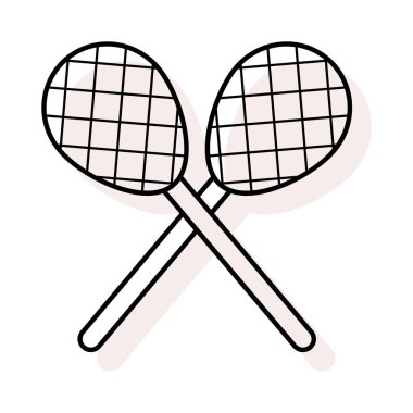 Kürekler düz simgesi beyaz arka plan, vektör, illüstrasyon izole