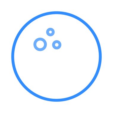 bowling oyun düz simgesi, vektör, illüstrasyon 