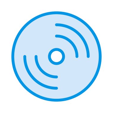 CD disk düz simgesi, vektör, illüstrasyon