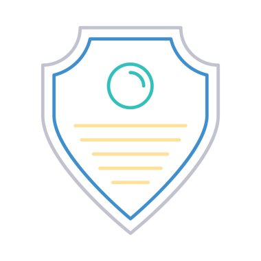 Beyaz arka plan, vektör, illüstrasyon izole kalkan düz simgesi