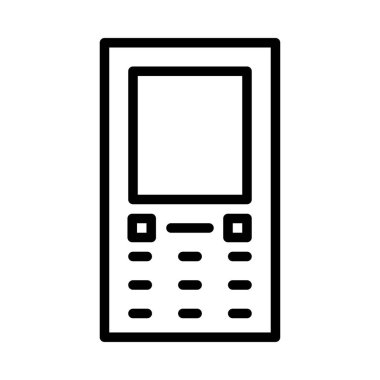 cep telefon düz simgesi, vektör, illüstrasyon 