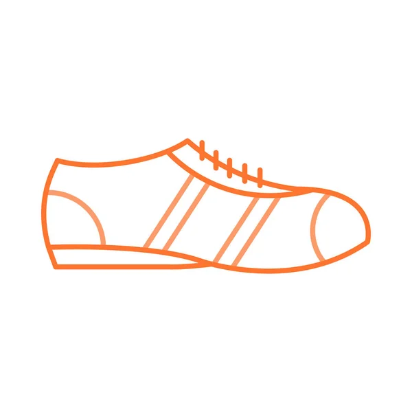 Jogger Sneaker Flat Ikonen Isolerad Vit Bakgrund Vektor Illustration — Stock vektor