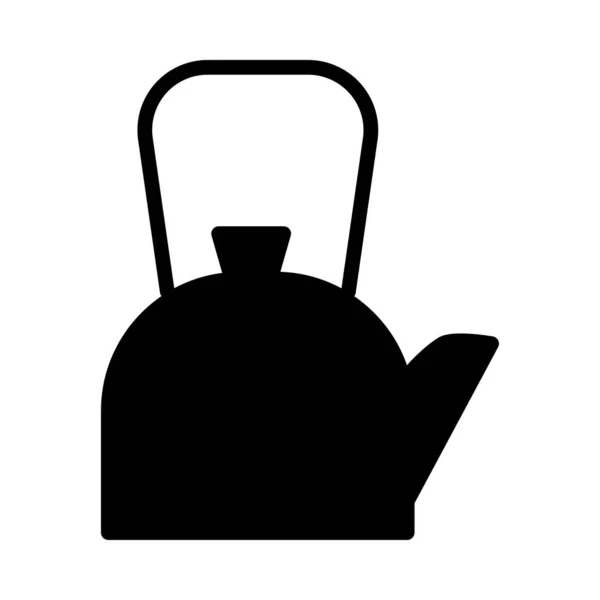 Wasserkocher Flach Symbol Vektor Illustration — Stockvektor
