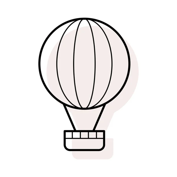 Ballon Air Icône Plate Isolée Sur Fond Blanc Vecteur Illustration — Image vectorielle