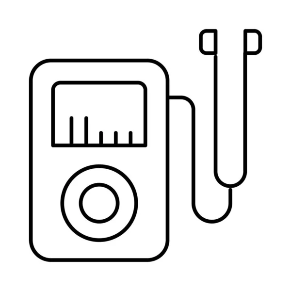 Audio Player Mp3 Earphone Vector Color Icon — Stock Vector