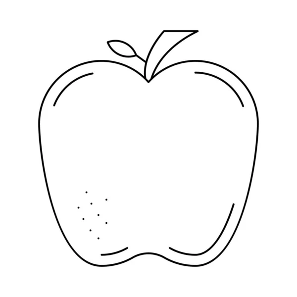 Икона Плоского Яблока Вектор Иллюстрация — стоковый вектор