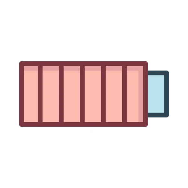 Battery Charge Flat Icon Vector Illustration — Stock Vector