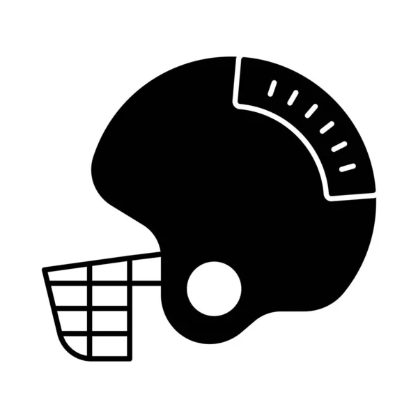 板球安全帽平面图标隔离在白色背景 — 图库矢量图片