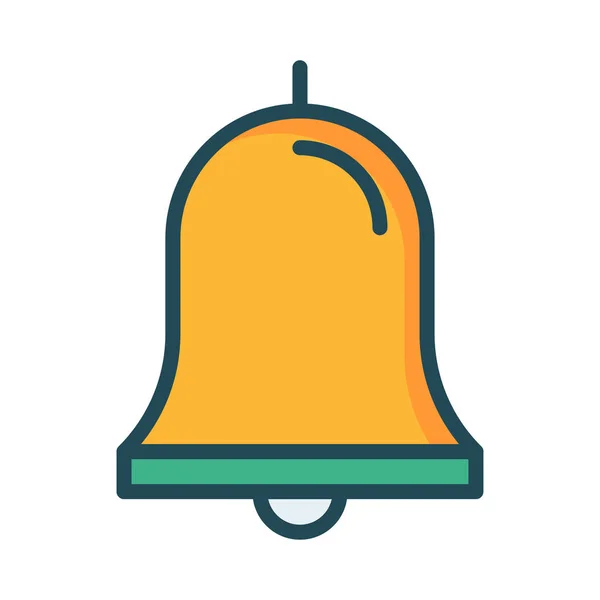 Alarmglocke Benachrichtigung Flaches Symbol Vektor Illustration — Stockvektor