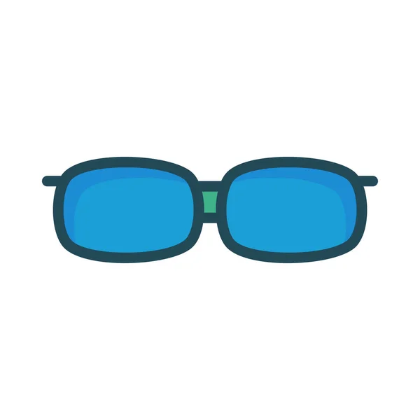 Gafas Moda Icono Plano Vector Ilustración — Vector de stock