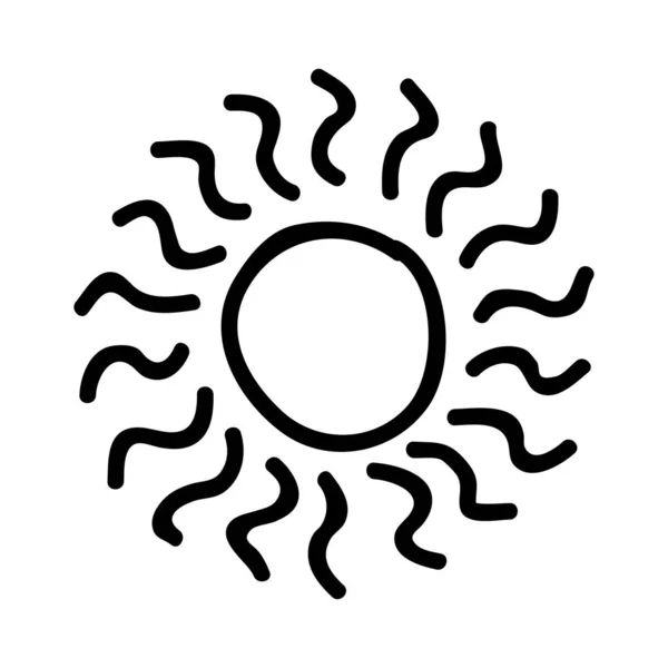 Sol Icono Plano Vector Ilustración Concepto Hora Verano — Vector de stock