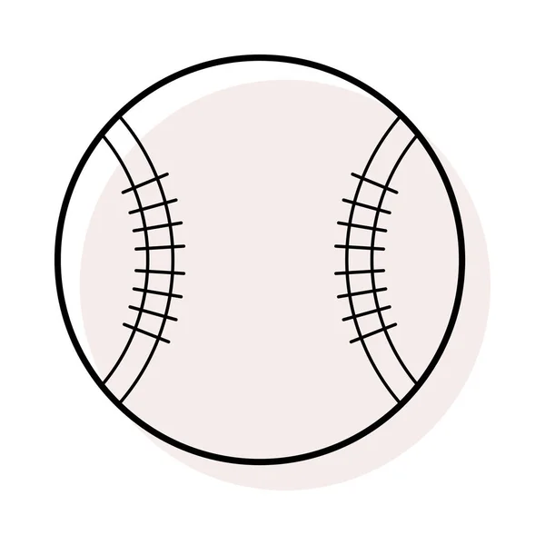 Softball Flaches Symbol Isoliert Auf Weißem Hintergrund Vektor Illustration — Stockvektor