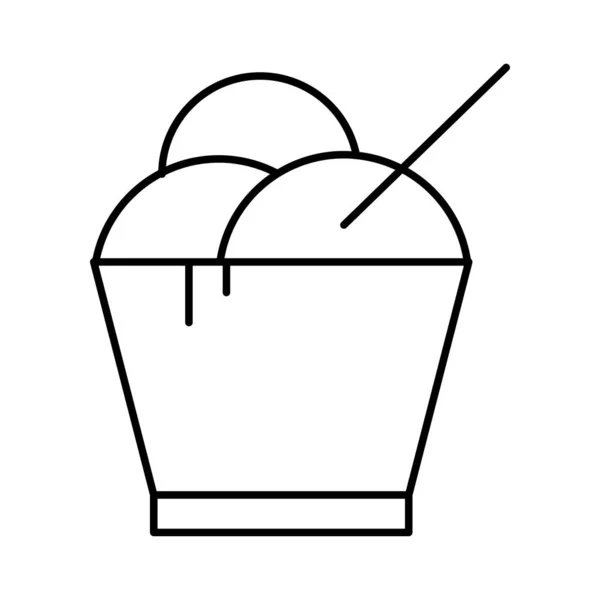 Schüssel Eis Vektor Farbe Symbol — Stockvektor