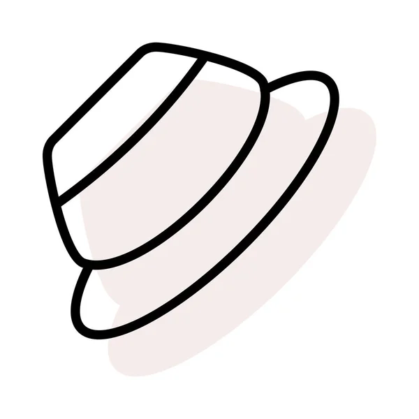 Επίπεδη Εικόνα Της Μόδας Καπέλο Διάνυσμα Εικονογράφηση — Διανυσματικό Αρχείο