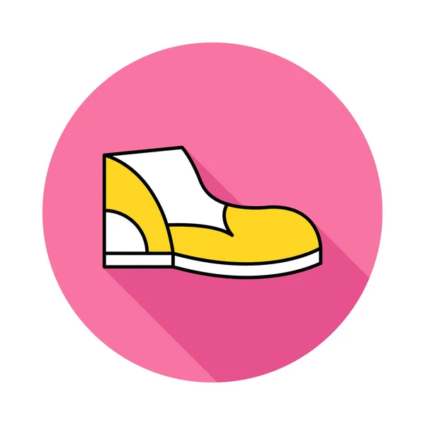 Zapatilla Deporte Icono Plano Aislado Sobre Fondo Blanco Vector Ilustración — Archivo Imágenes Vectoriales