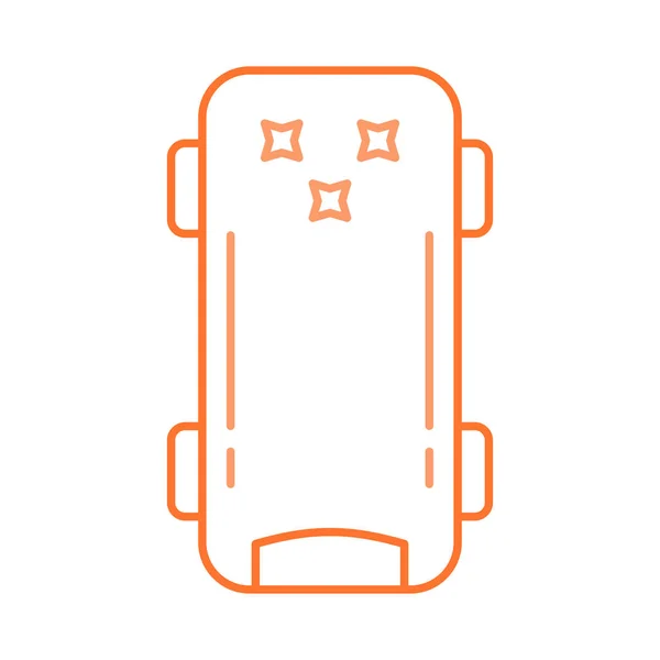 Skateboard Icône Plate Isolée Sur Fond Blanc Vecteur Illustration — Image vectorielle