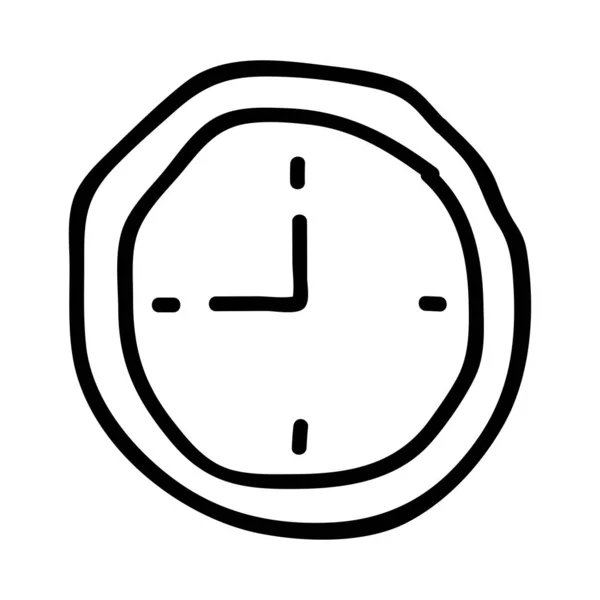 Reloj Pared Icono Plano Vector Ilustración — Vector de stock