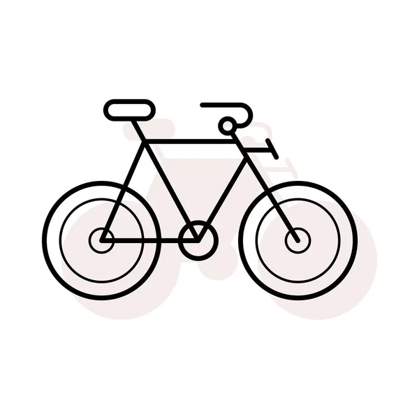 Icono Plano Bicicleta Vector Ilustración — Vector de stock