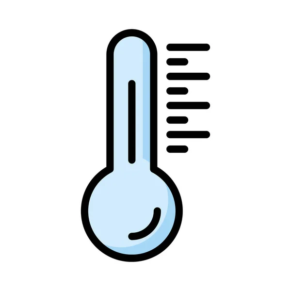 Thermometer Flaches Symbol Vektor Illustration — Stockvektor