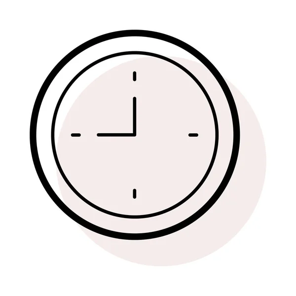 Relógio Tempo Ícone Vetor Web — Vetor de Stock