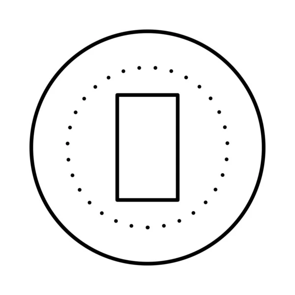 板球体育场平面图标隔离在白色背景 — 图库矢量图片