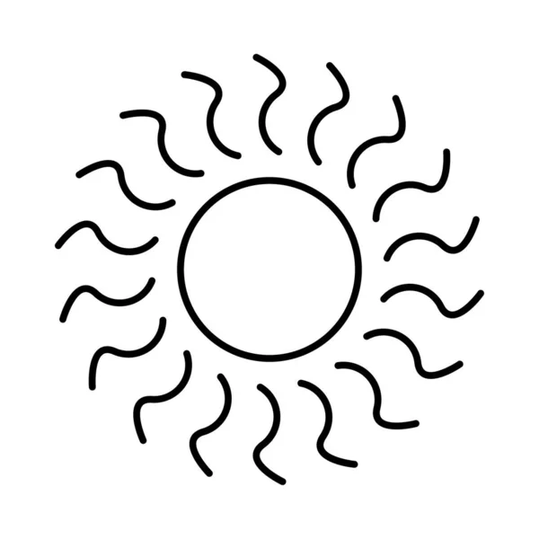 Soleil Météo Été Vecteur Couleur Icône — Image vectorielle