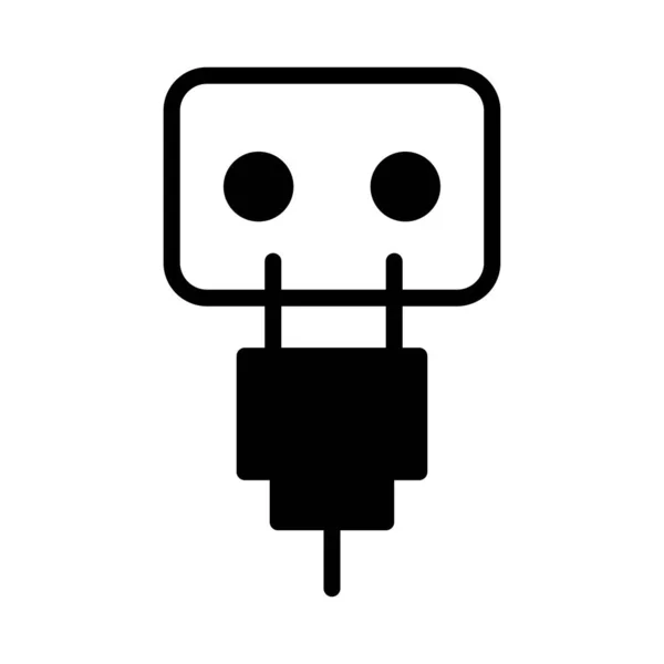 Enchufe Con Icono Plano Del Adaptador Del Plugin Vector Ilustración — Vector de stock