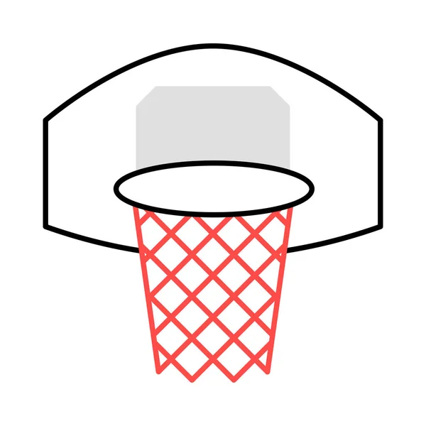 Basketbal Ploché Ikony Izolovaných Bílém Pozadí Vektor Ilustrace — Stockový vektor